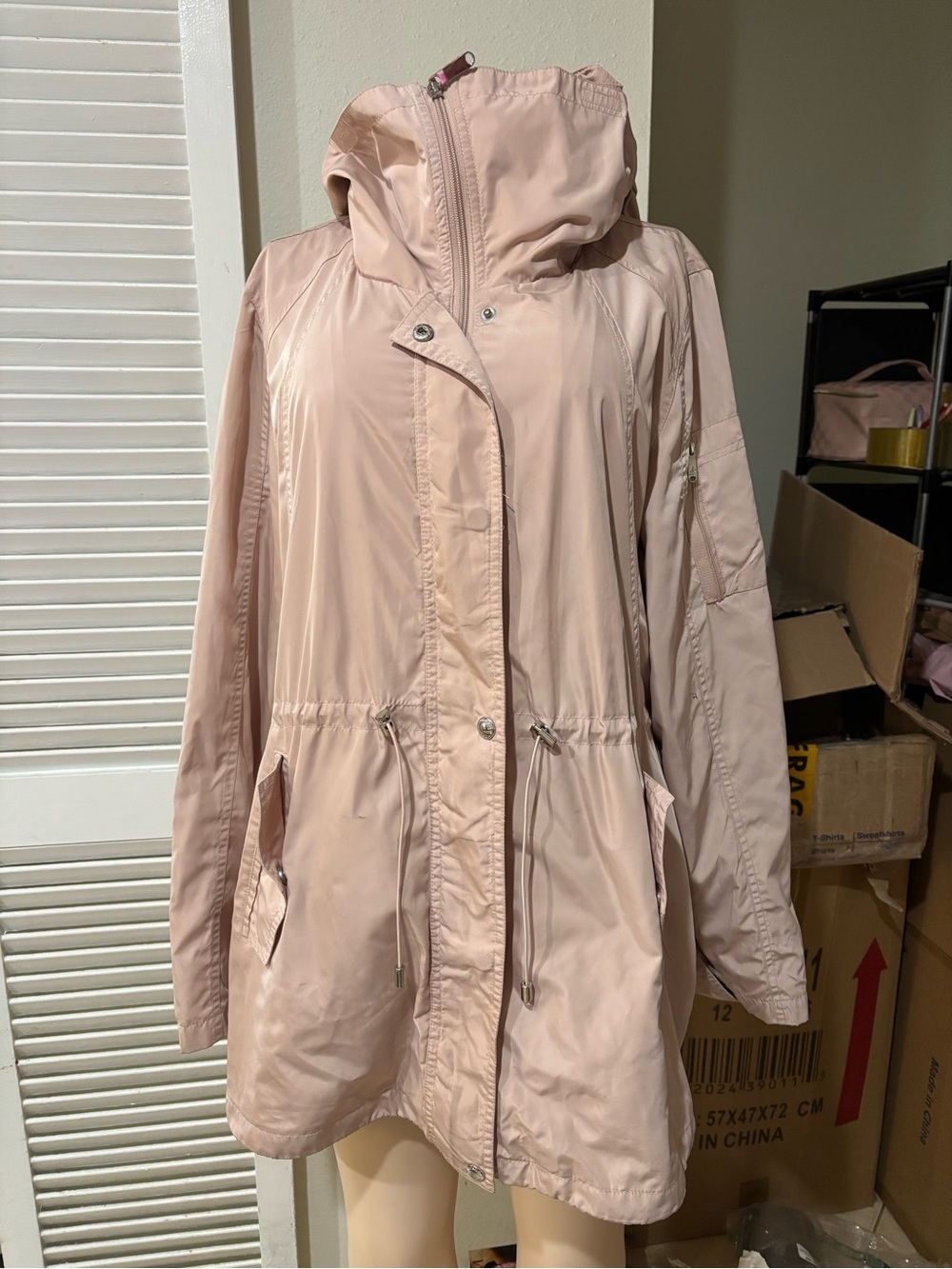 Sam Edelman Blush Pink Hooded Anorak